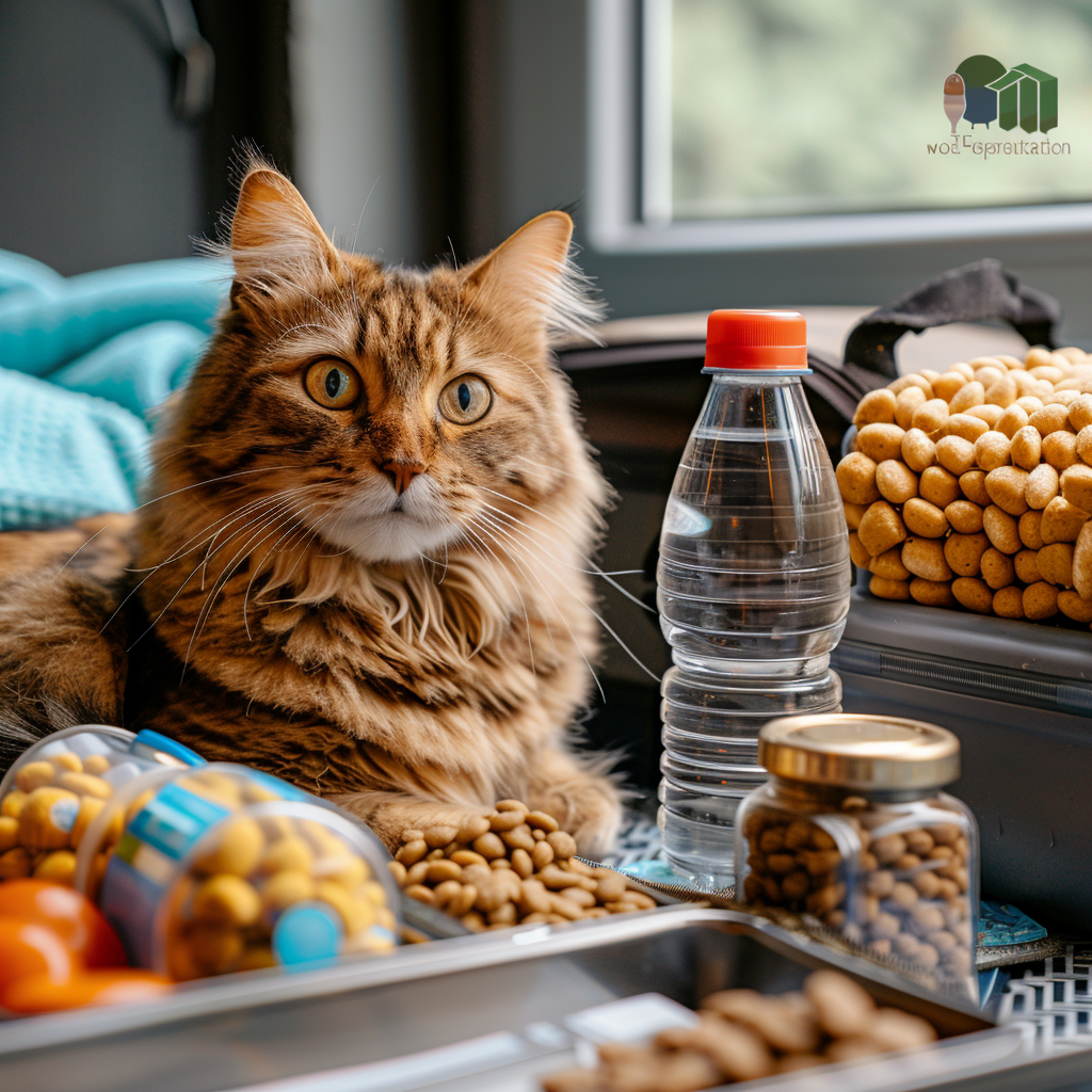 provision nourriture pour voyager avec son chat