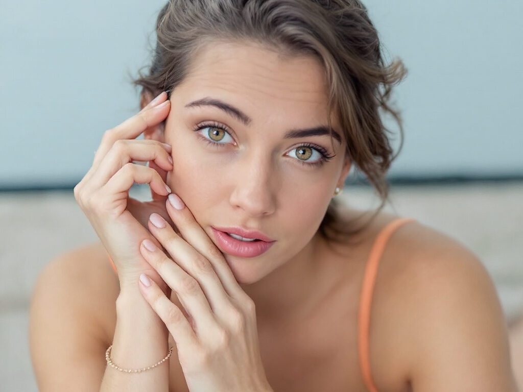 Portrait d'une jolie jeune femme